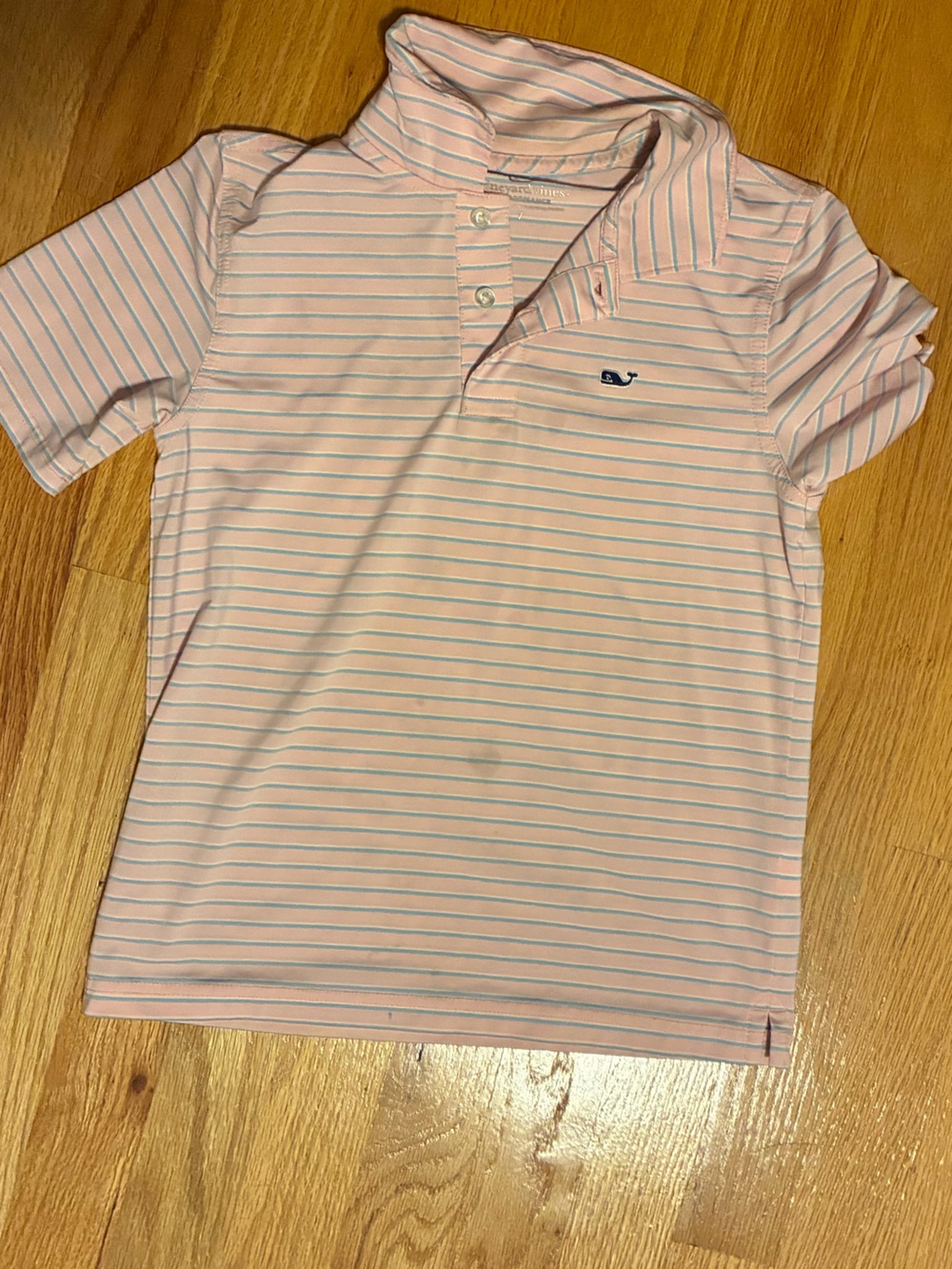 Vineyard Vines Pink and Blue Striped Polo